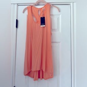 NWT Calia by Carrie Underwood peach yoga/workout keyhole tank Size XL